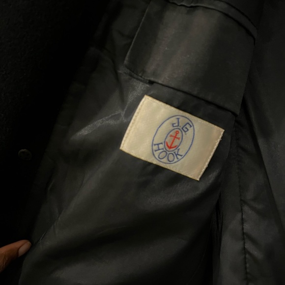 Wool Cashmere Coat in Black by J.G. Hook - Picture 6 of 12